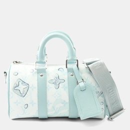 Louis Vuitton: Голубая сумка  Keepall