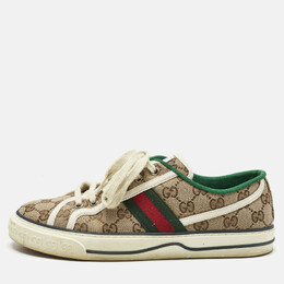 Gucci: Бежевые кроссовки  Tennis 1977
