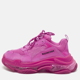Balenciaga: Розовые кроссовки  Triple S Clear Sole