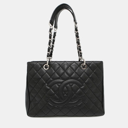 Chanel: Чёрная сумка-шоппер 