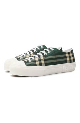 Burberry: Зелёные кеды 