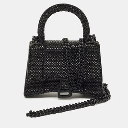 Balenciaga: Чёрная сумка на руку  Hourglass