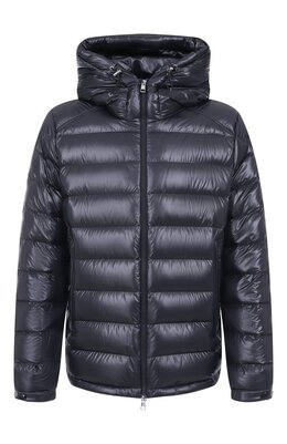 Moncler: Синий пуховик 