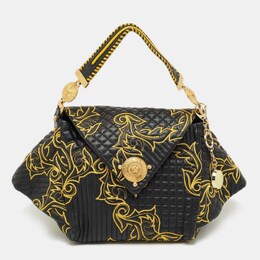 Versace: Чёрная сумка  Barocco