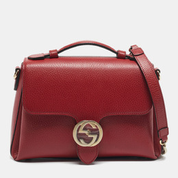 Gucci: Красная сумка на руку  Interlocking G