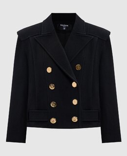 Balmain: Чёрное пальто 