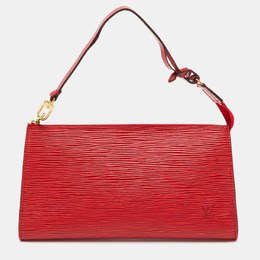 Louis Vuitton: Красная сумка  Pochette Accessoires