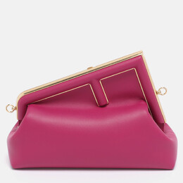Fendi: Бордовая сумка  First