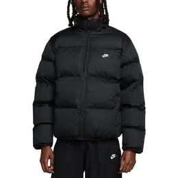 NIKE: Чёрный пуховик  Club