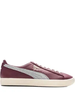 PUMA: Бордовые кроссовки  Clyde