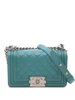 CHANEL Pre-Owned: Зелёная сумка 