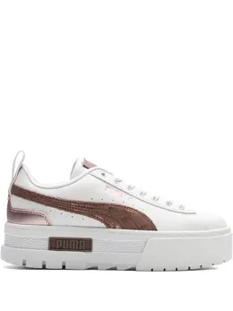PUMA: Белые кроссовки  Mayze