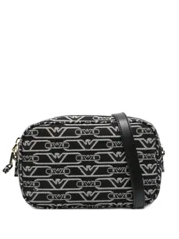 Emporio Armani: Чёрная сумка через плечо 