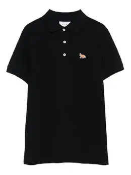 Maison Kitsuné: Чёрное поло 