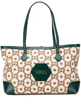 Gucci Pre-Owned: Сумка-шоппер с цветочным принтом 