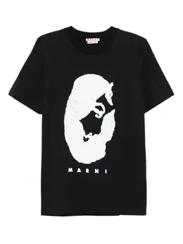 Marni: Футболка с принтом 