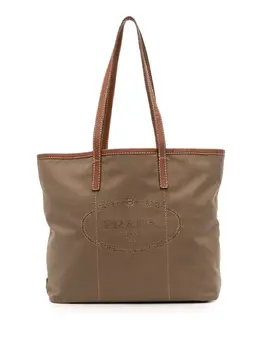 Prada Pre-Owned: Коричневая сумка-шоппер 
