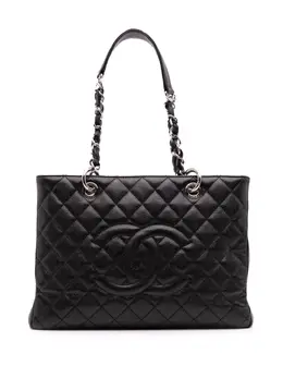 CHANEL Pre-Owned: Чёрная сумка-шоппер 