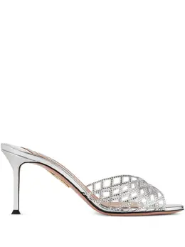 Aquazzura: Серебристые сабо 
