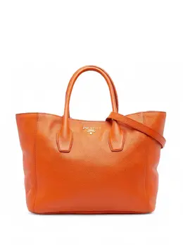 Prada Pre-Owned: Оранжевая сумка-шоппер 