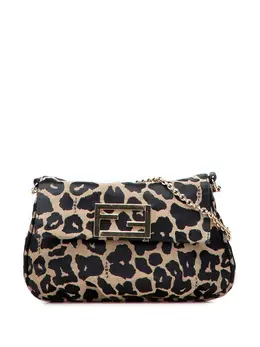 Fendi Pre-Owned: Сумка через плечо с леопардовым принтом 