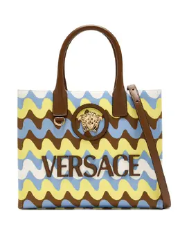 Versace: Коричневая сумка-шоппер 