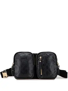 Gucci Pre-Owned: Чёрная поясная сумка 