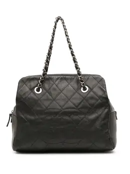 CHANEL Pre-Owned: Серая сумка-шоппер 
