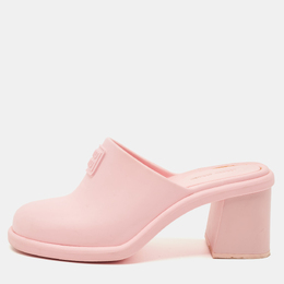 Miu Miu: Розовые сабо 