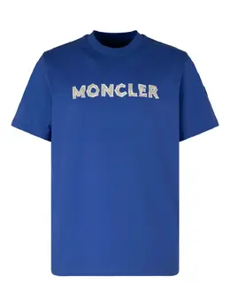 Moncler: Голубая футболка 