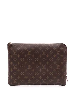 Louis Vuitton Pre-Owned: Коричневый клатч 