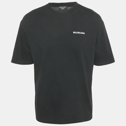 Balenciaga: Чёрная футболка  Crew