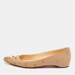Christian Louboutin: Бежевые балетки 