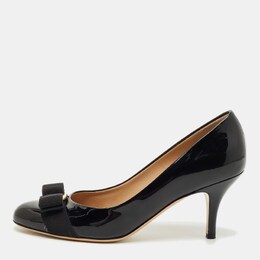 Salvatore Ferragamo: Чёрные туфли  Vara Bow