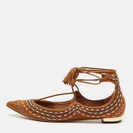 Aquazzura: Коричневые балетки 