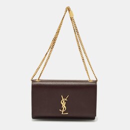 Saint Laurent Paris: Бордовая сумка  Kate