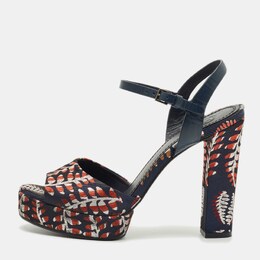 Tory Burch: Синие сандалии 