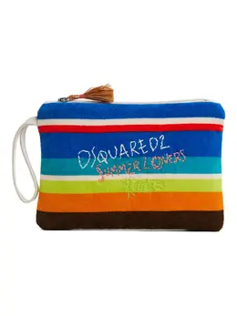 DSQUARED2: Клатч в полоску 