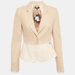 Elisabetta Franchi: Бежевая куртка 