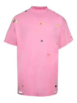 Balenciaga: Розовая футболка 