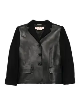 Marni: Кожаная куртка 