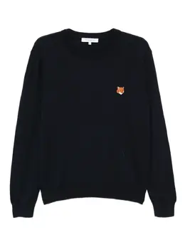 Maison Kitsuné: Синий свитер 