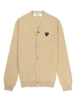 Comme Des Garçons Play: Бежевый кардиган  Heart