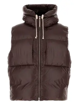 Jil Sander: Коричневый жилет  Drawstring