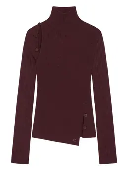 Courrèges: Бордовый свитер 