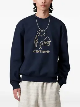 Carhartt WIP: Голубой свитшот 