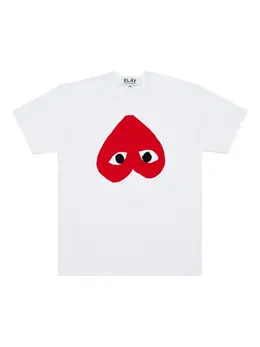 Comme Des Garçons Play: Белая футболка  Heart