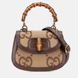 Gucci: Коричневая сумка на руку  Bamboo