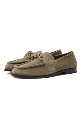Bottega Veneta: Туфли цвета хаки 