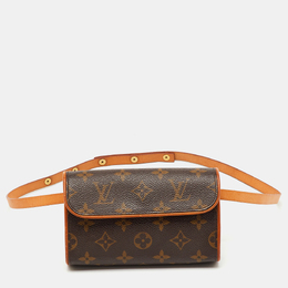 Louis Vuitton: Коричневая поясная сумка  Florentine